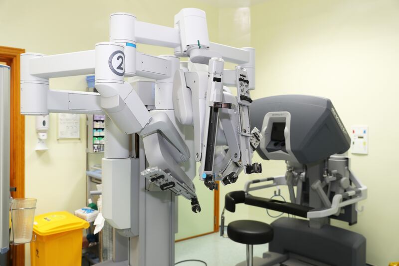 The robotic surgical system at Al Qassimi hospital. 