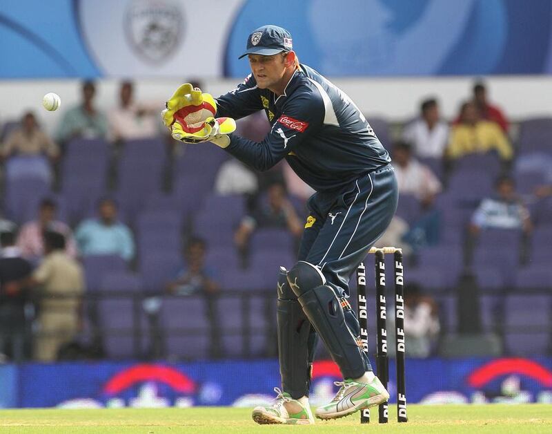 Former Australia wicketkeeper Adam Gilchrist, here with the Deccan Chargers back on April 10, 2010 at Nagpur, India, does not like what he is hearing from Brendon McCullum.  Getty Images