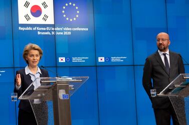 European Commission President Ursula von der Leyen and European Council President Charles Michel. EPA