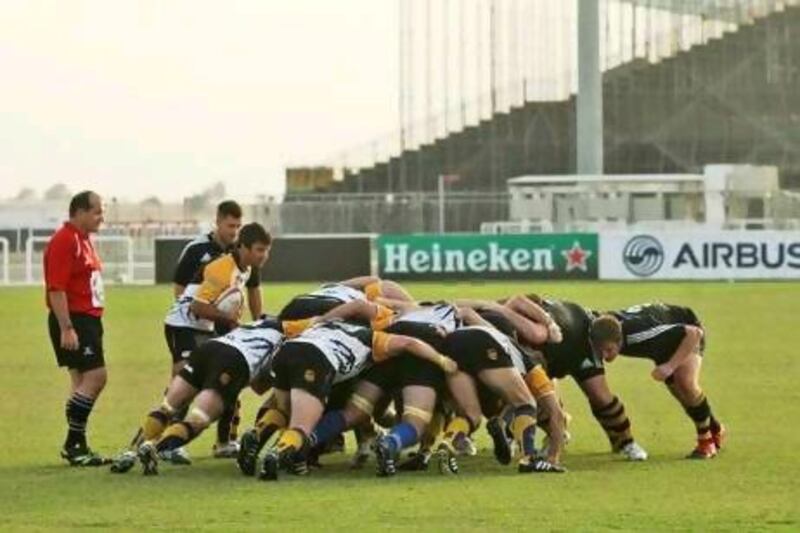 The Dubai Wasps, in black and yellow, lost to the Dubai Hurricanes, but players from both teams are likely to be involved with the national team.