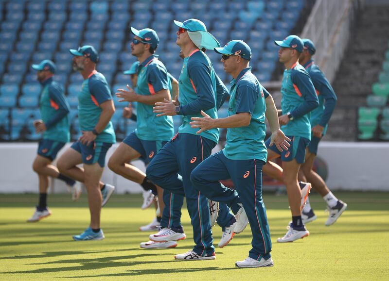 Australia players during training in Nagpur on Tuesday, February 7, 2023, ahead of the first Test against India. Getty