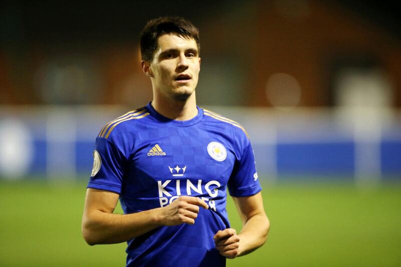 LEICESTER, ENGLAND - JANUARY 03: Bartosz Kapustka of Leicester City during the Premier League 2 match between Leicester City and Wolverhampton Wanderers at Holmes Park on January 3, 2020 in Leicester, England. (Photo by Plumb Images/Leicester City FC via Getty Images)