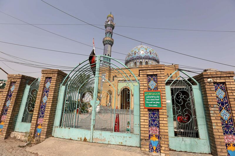 A view of a closed mosque in central Baghdad, Iraq. EPA