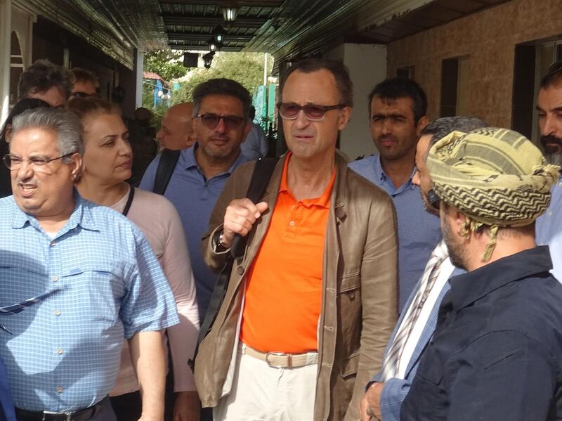 Retired Dutch General Patrick Cammaert, who is tasked with overseeing a truce in the Red Sea port city and the withdrawal of all parties from the conflict, arrives at the Yemeni port of Hodeidah. AFP