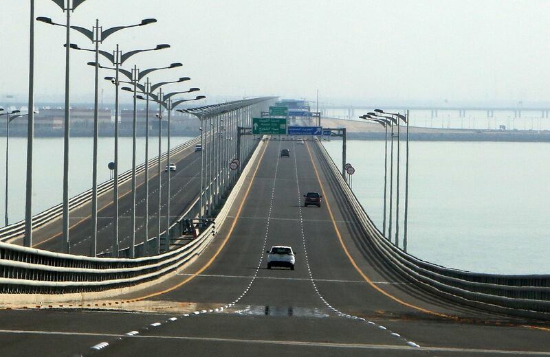 The Sheikh Jaber causeway in Kuwait City.  AFP