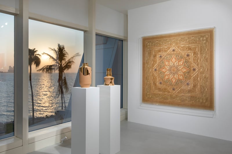 Specialising in contemporary art, Galleria Continua has previously participated in Art Dubai in 2008 and in Abu Dhabi Art in 2012. Left, 'Ritrovarsi' by Ornaghi and Prestinari; right, 'Arabesque' by Moataz Nasr.