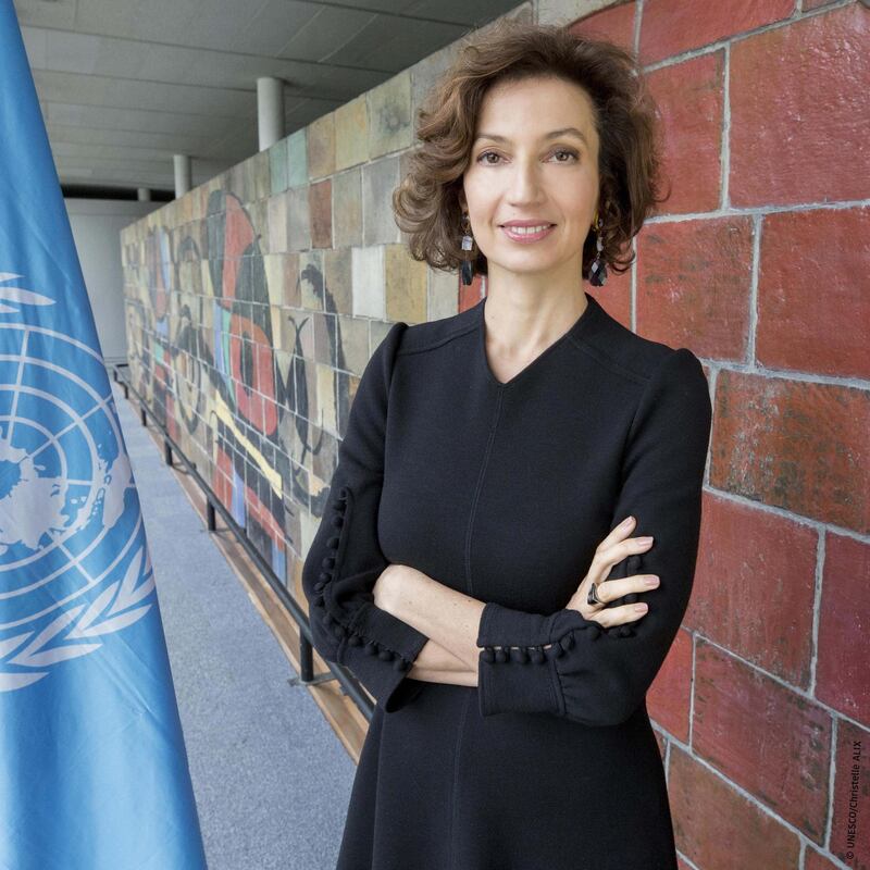 Unesco director general Audrey Azoulay gave a keynote address in the Culture Summit Abu Dhabi. Courtesy Culture Summit Abu Dhabi. 