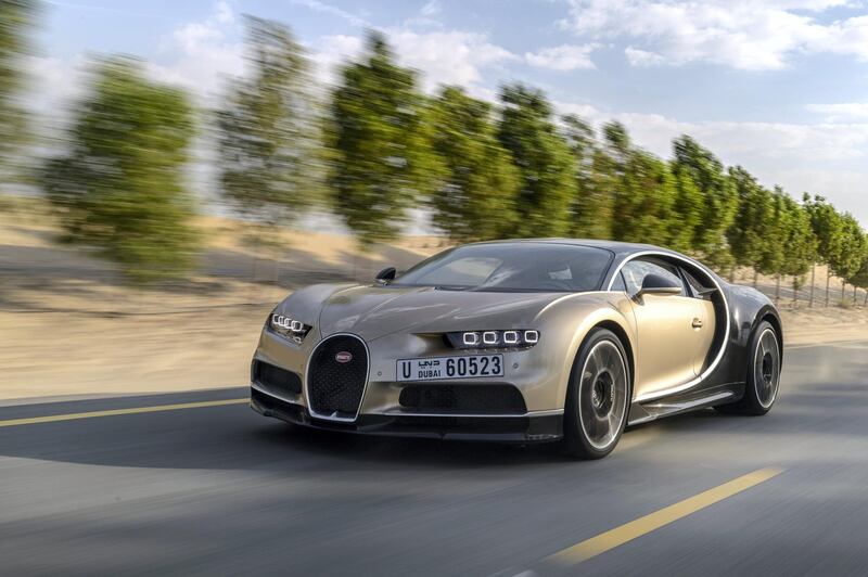 The Chiron's lifting mechanism raises the car in less than a second. Bugatti Automobiles SAS