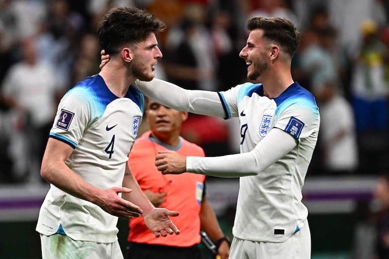 Mason Mount (Bellingham 76') 7 - The Chelsea midfielder won’t be taking Bellingham’s place any time soon, but steady as ever when he came on. And he let it go at the end shouting ‘Come on!’ to the celebrating England fans. AFP
