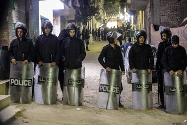 Egyptian security forces in Cairo. AFP