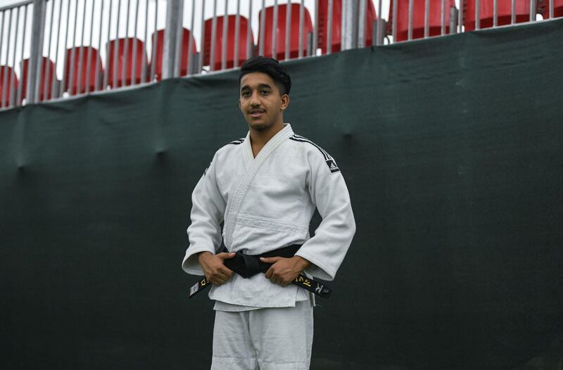 Abu Dhabi, United Arab Emirates - Faisal Al Naqbi, 18 for Judo, Zayed Ramadan Games Tournament at Armed Forces Officers Club. Khushnum Bhandari for The National
