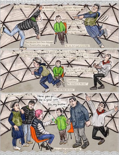 An illustration by Kate Evans from Threads: From the Refugee Crisis, page 111. Courtesy Kate Evans