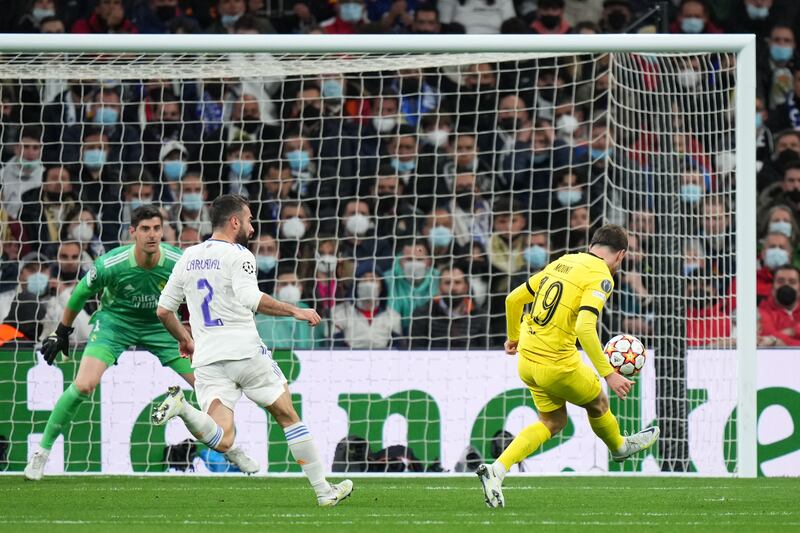 Mason Mount puts Chelsea in front at Real Madrid. Getty