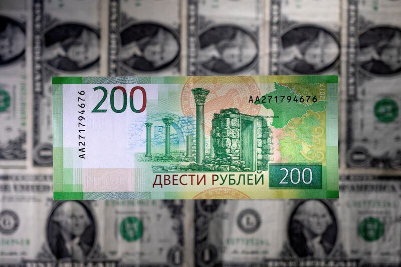 The Russian rouble has become the best-performing currency, artificially supported by controls that the country imposed in late February to shield its financial sector. Reuters