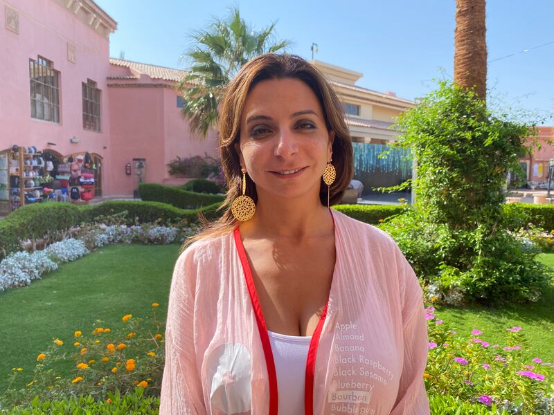 Lebanese director Zeina Daccache, whose documentary 'The Blue Inmates' is playing at El Gouna Film Festival. Nada El Sawy / The National