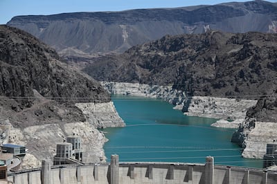 Low water levels at the Hoover Dam in the western United States. AFP 
