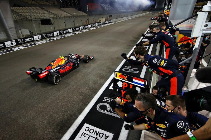 Red Bull's Alexander Albon who finished fourth.  Reuters