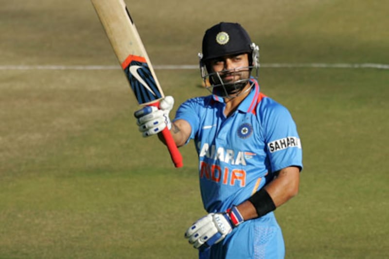 Virat Kohli took centre stage again with a anchoring hundred, his 15th, to lead India to victory. Jekesai Njikizana / AFP