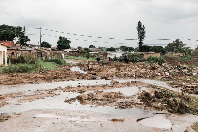 Bhambayi township, where the heavy rain caused mudslides. AFP