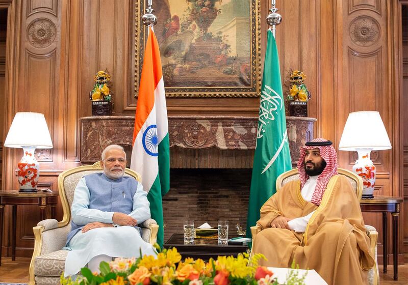 Saudi Arabia's Crown Prince Mohammed bin Salman meets with India's Prime Minister Narendra Modi in Buenos Aires, Argentina. Reuters