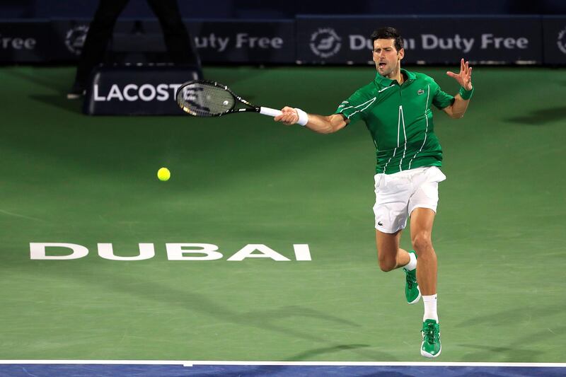 Novak Djokovic on Monday night. Reuters