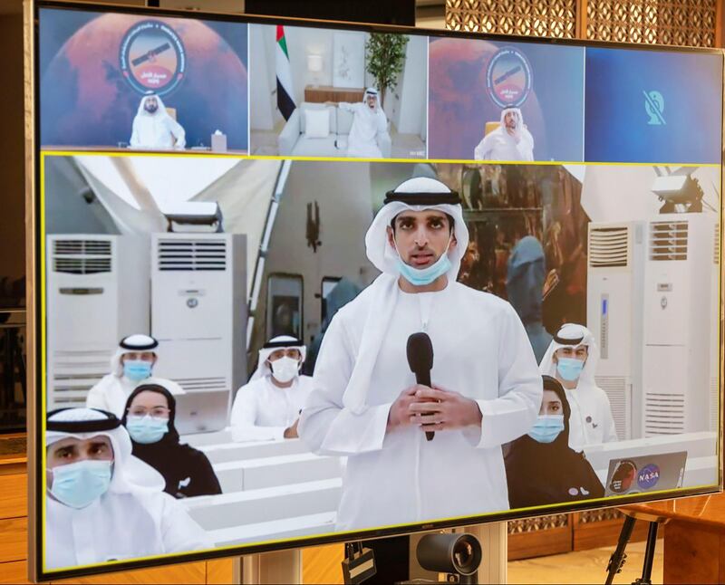 The UAE's leaders said people from across the globe would watch the Arab's world's first homegrown mission to space