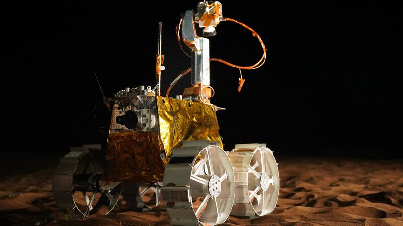 An Emirati engineer tested the Moon rover in remote desert areas of Dubai. Photo: Mohammed bin Rashid Space Centre