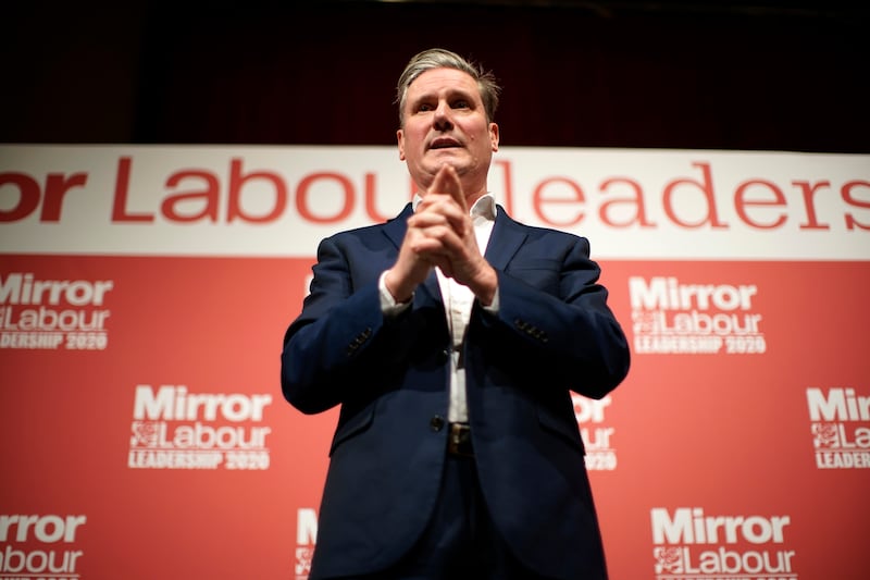 Mr Starmer, then-shadow secretary of state for exiting the EU, addresses the audience at a hustings in March 2020 in Dudley