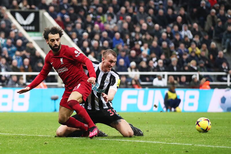 Mohamed Salah – 8. Did well to set up Gakpo’s goal in the first half and played a huge part in Pope’s sending off. Only a last-ditch clearance denied him a goal in the second half. A tireless performance from the Egyptian. Getty Images