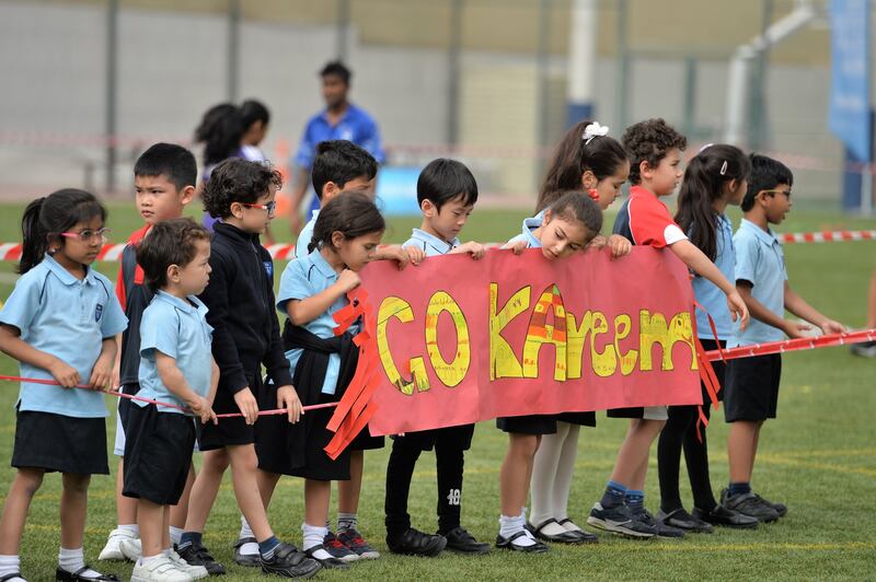 WSO Children Supporting Their Classmate. Photo: Mathew Thomas Gems Wellington Academy Silicon Oasis