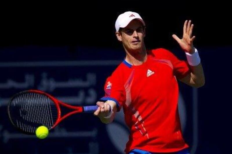 Andy Murray saw off Marco Chiudinelli in Dubai.