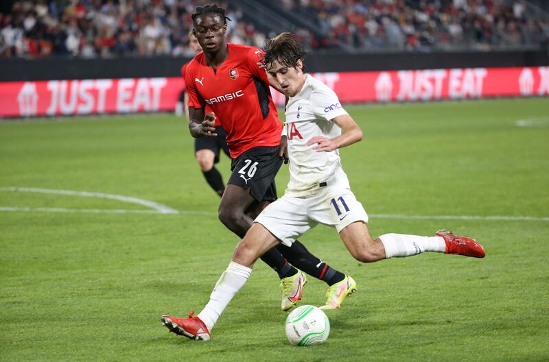 Bryan Gil, 6 - A fourth appearance of the season , but struggled to offer attacking value as Rennes threatened to dictate the game. Asked questions with a couple of lovely whipped crosses into the box, the second of which saw Dane Scarlett go agonisingly close, but he later saw yellow for clattering into Traore. Getty