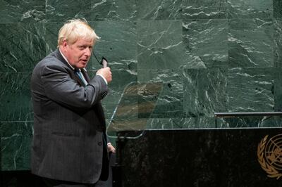 British Prime Minister Boris Johnson hopes to rely on vaccines to stave off winter lockdowns. AP