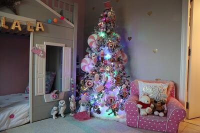 The Christmas tree in Saadi's daughter's room