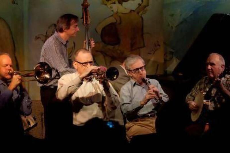 Woody Allen, second from right, performs at the Cafe Carlyle, Upper East Side, New York. Graham Boynton for The National