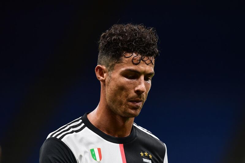 Ronaldo leaves the pitch at the end of the match. AFP