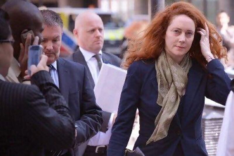 Rebekah Brooks, former Chief Executive of News International, arrives at Westminster Magistrates Court in London.