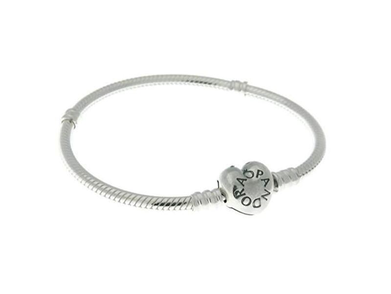 Pandora women's sterling silver heart clasp bracelet, Dh208.49, amazon.ae