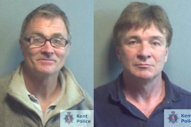 Experienced diver Nigel Ingram (left) dived down to the wreck of the Hermes to steal from the sunken ship. John Blight owned the trawler used to retrieve relics from the bottom of the sea. (Courtesy Kent Police)