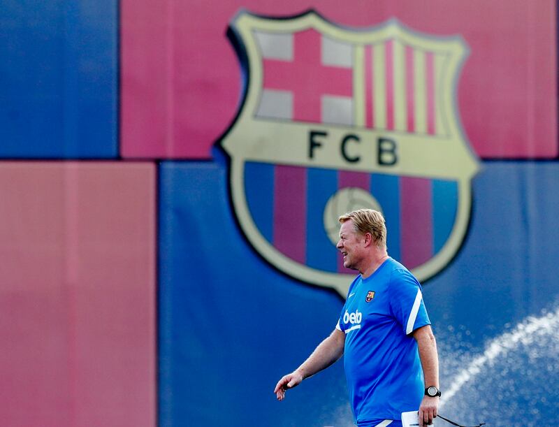 Barcelona manager Ronald Koeman. Reuters