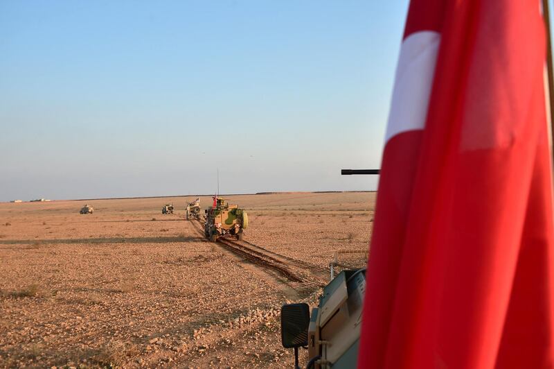 Turkish and US troops patrol the Manbij area, northern Syria. Reuters