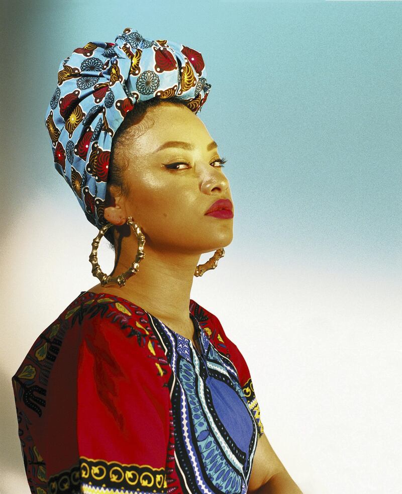 Items: Is Fashion Modern? at The Museum of Modern Art New York. Dashiki, door-knocker earrings, and Dutch wax interpreted for Items: Is Fashion Modern? by Monika Mogi. �� 2017 Monika Mogi. Image courtesy The Museum of Modern Art, New York.