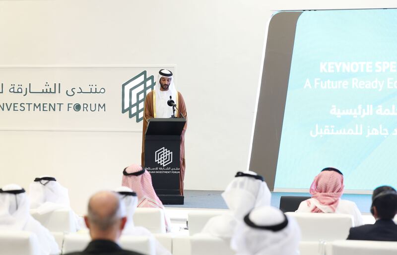 UAE Minister of Economy Abdullah bin Touq at the opening of Sharjah Investment Forum 2023