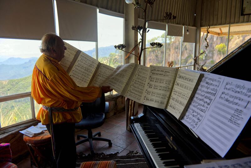 US pianist Romayne Wheeler at his home in Chihuahua, Mexico, where he has dedicated his life to helping indigenous communities. AFP