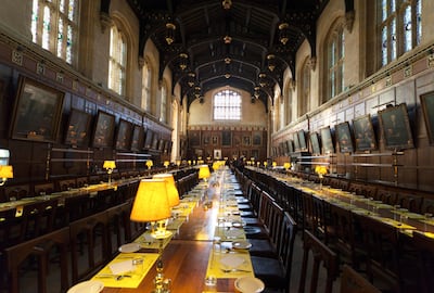 Interior of The Great Hall at Christ Church College in Oxford. (Photo by: Loop Images/UIG via Getty Images)