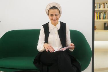 Writer and translator Maryam Al Dabbagh at Fikra Design Studio in Sharjah. Maryam Al Dabbagh