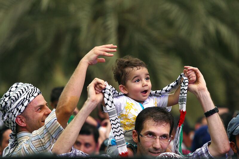 Dubai, United Arab Emirates- June, 29, 2013: Arab Idol winner Mohammed Assaf  fans in Dubai .(  Satish Kumar / The National ) For News