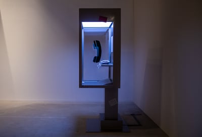 'Vaadaka' is an installation by artist Sree. It consists of two rooms and a telephone booth. Victor Besa / The National