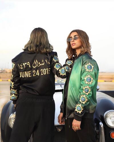 Bomber jackets marked with the date women were allowed to drive in Saudi Arabia, by Hindamme. Courtesy Hindamme