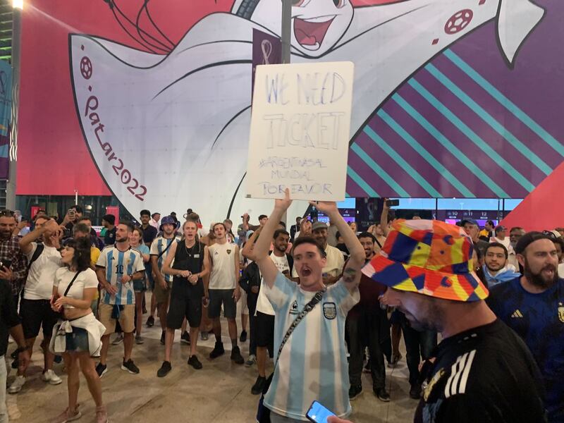 Supporters are desperate to be there as Argentina bid to lift the World Cup for a third time
